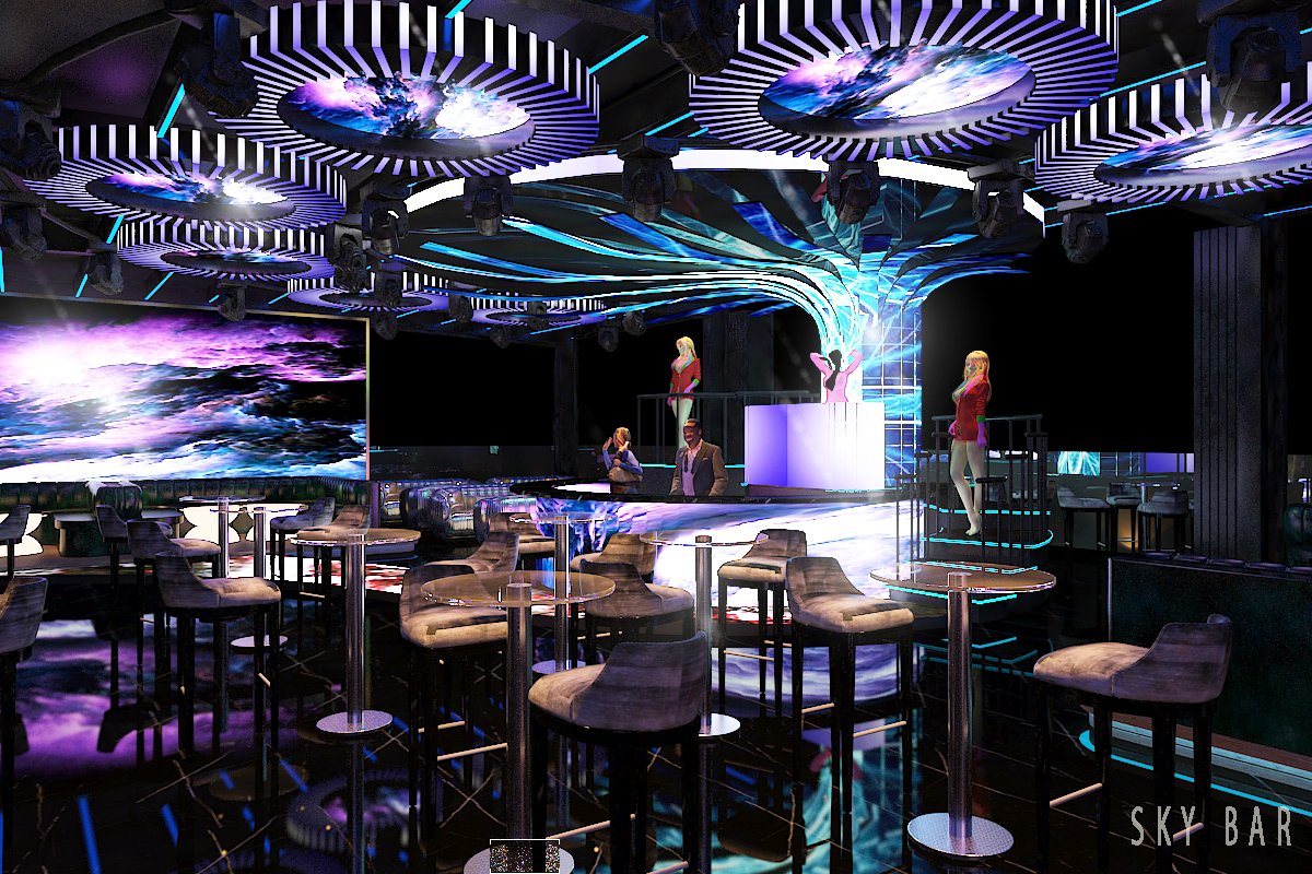Báo giá thiết kế thi công không gian quán Sky bar đẹp 4