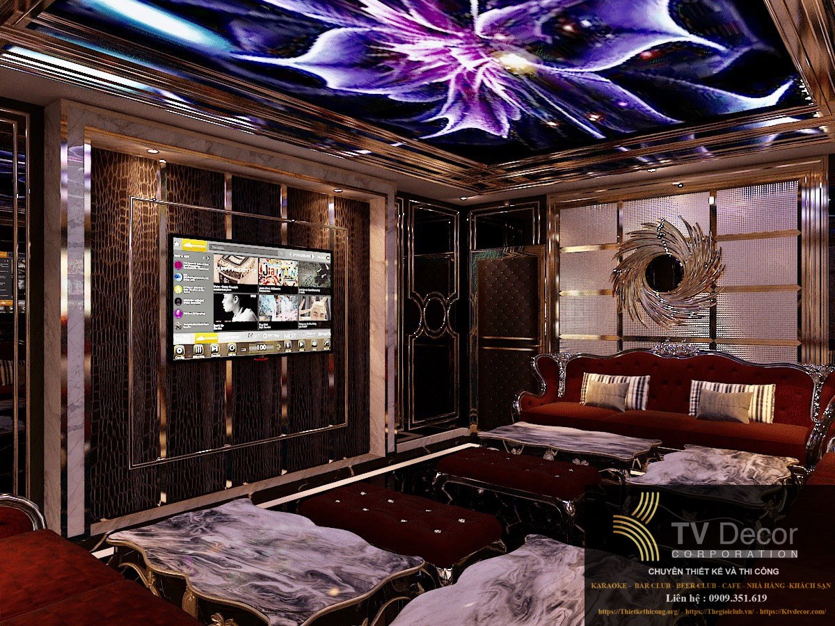 Mẫu phòng karaoke phong cách sang trọng giá rẻ bình dân 01 2