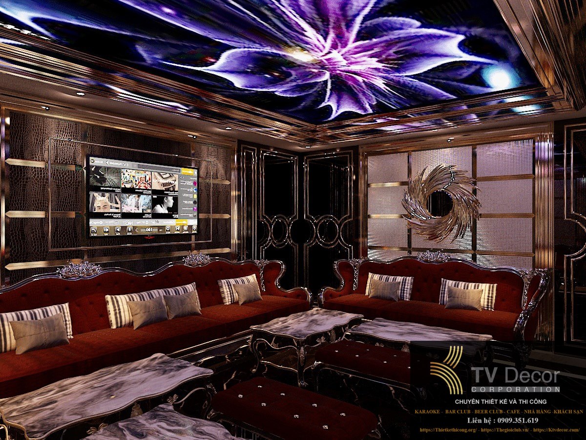 Mẫu phòng karaoke phong cách sang trọng giá rẻ bình dân 01 3