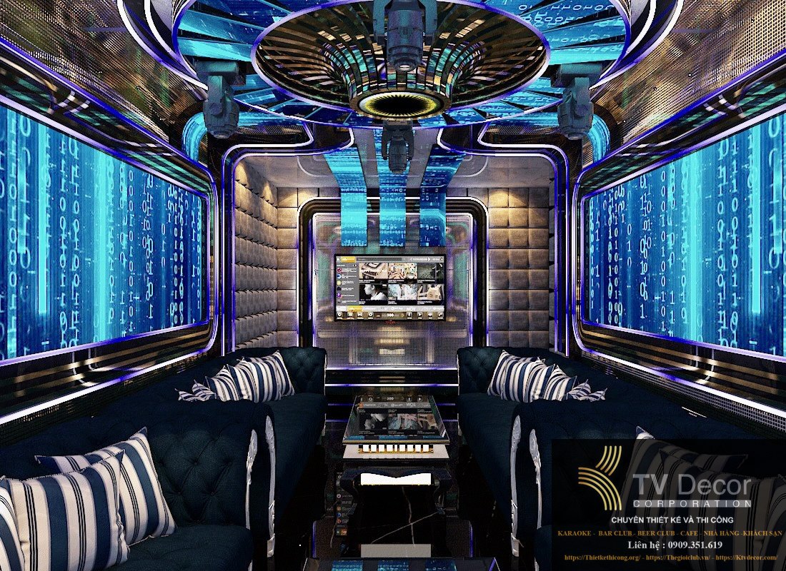 Mẫu thiết kế phòng karaoke đơn giản giá tốt tinh tế đẹp lung linh 1