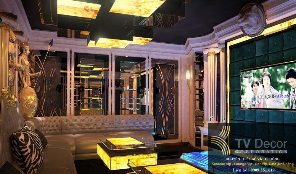 Thiết kế và thi công nội thất phòng karaoke giá rẻ 1