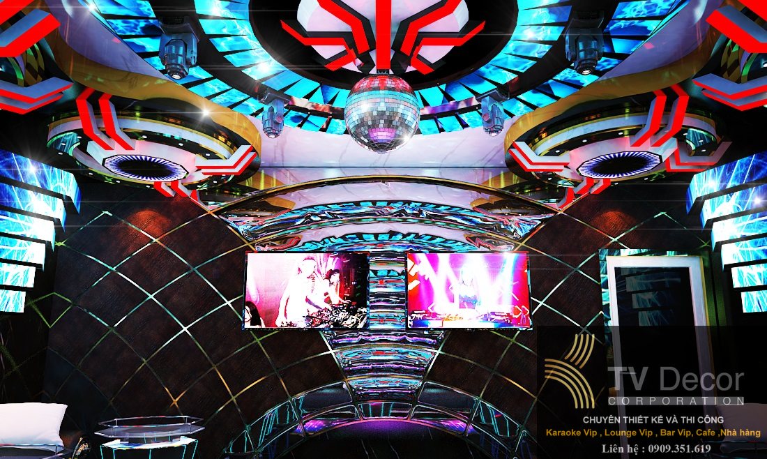 Thiết kế phòng karaoke hiện đại phù hợp hài hòa không gian ánh sáng 1