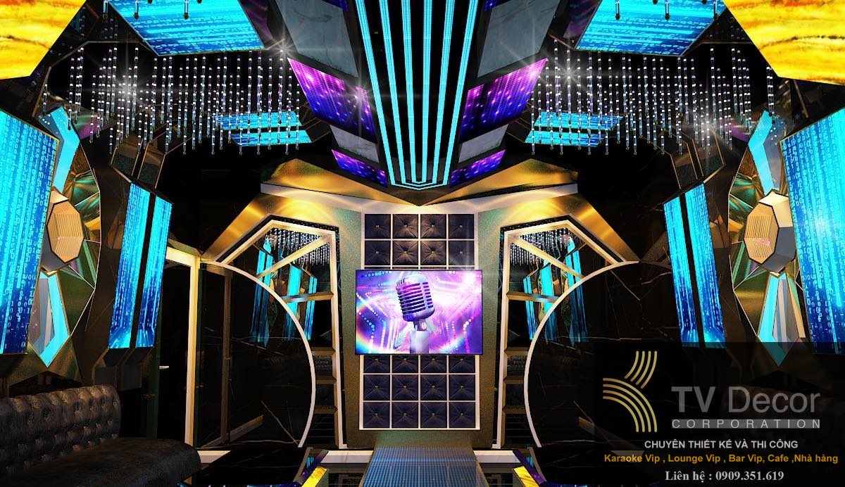 Thiết kế karaoke kinh doanh phong cách hiện đại 1