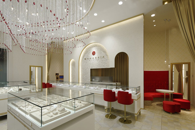 cửa hàng trang sức,thi cong noi that showroom 