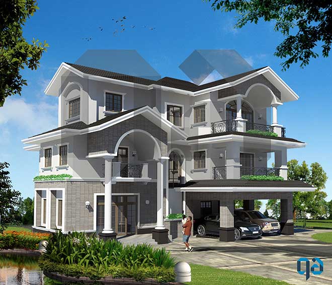 trang trí biệt thự