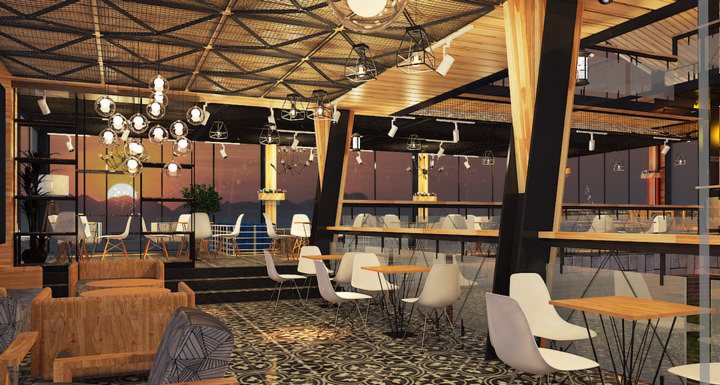 thiết kế nền quán cafe
