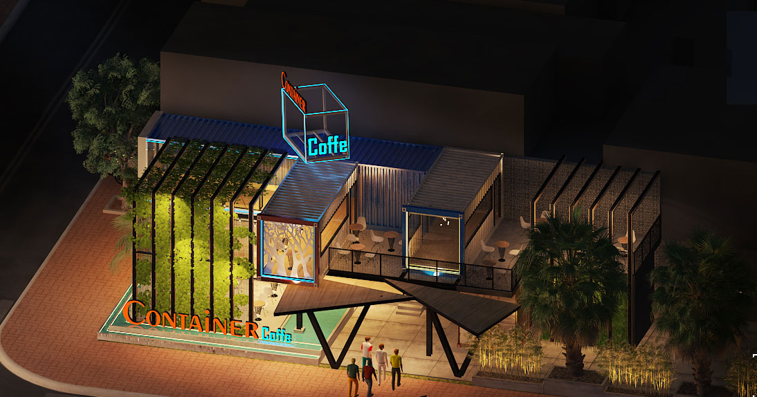 Dự án thiết kế thi công cafe Container nổi bật 3