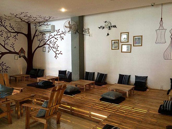 nội thất cafe bệt