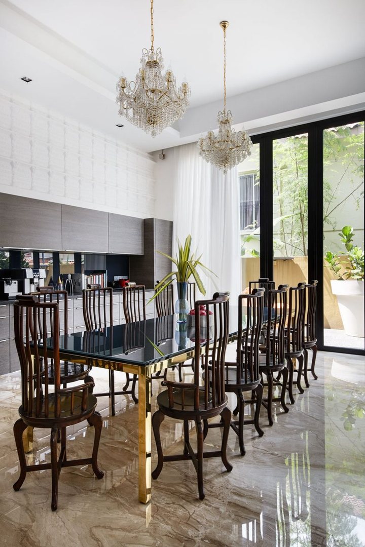 thiết kế bàn ghế phòng ăn cổ điển