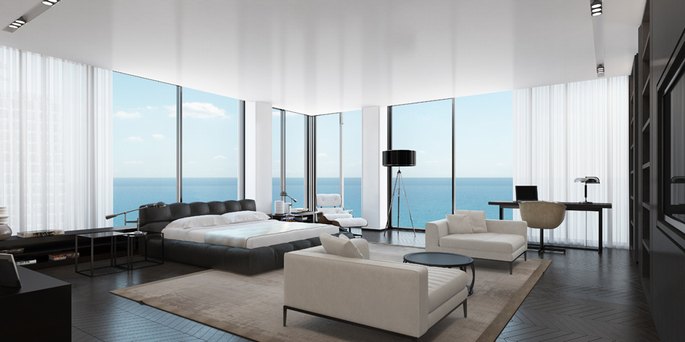 Xây dựng nội thất phòng khách căn hộ Penthouse