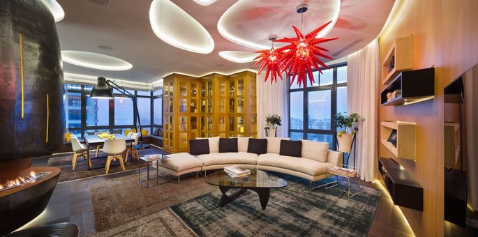 Xây dựng nội thất phòng khách căn hộ Penthouse 2